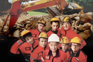 Vakavuusongelma pureutuu Lintupuiston rakennustyömaan arkeen. Vihdoinkin raksakarhut saavat kunnollisen puheenvuoron. Näytelmän sisältö koskettaa aitoutensa johdosta.