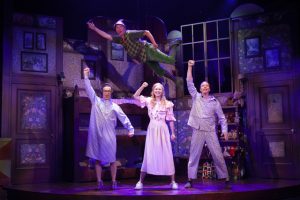 Peter Pan menee mieleen -ilottelu on raikasta ja harmitonta menoa liki kahden tunnin ajan. Pieni tarina mutta super näyttämötyöskentely. (Kuva: Tampereen Teatteri)
